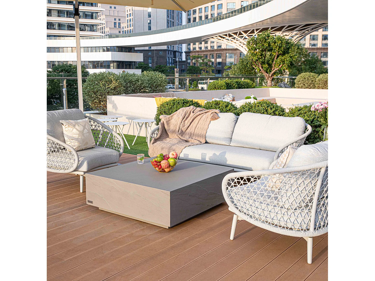 ELEMENTI COLORADO Table basse 102x102x36