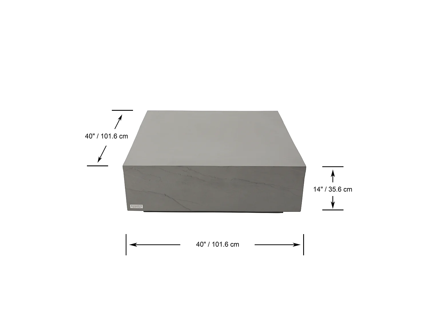 ELEMENTI COLORADO Table basse 102x102x36