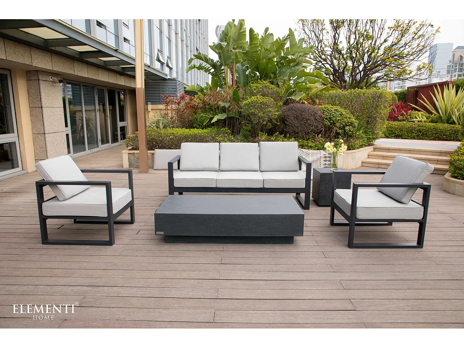 Table basse TEVERE en béton fibré 153x77x36 cm