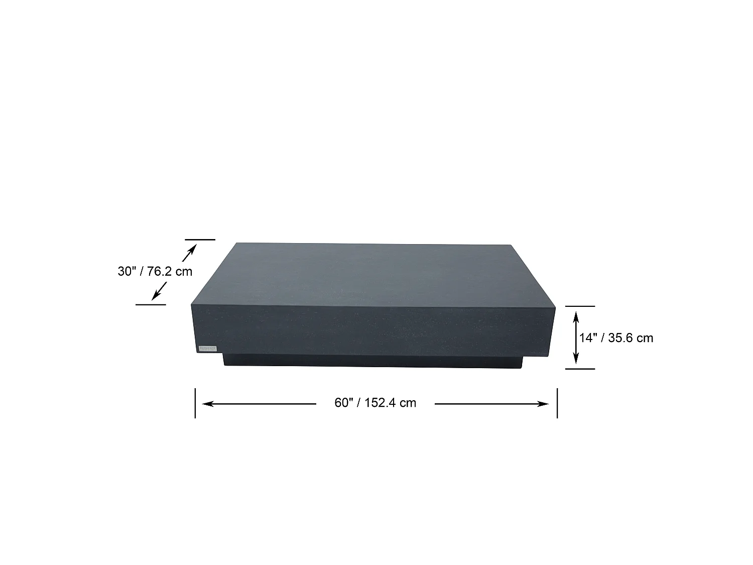 ELEMENTI TEVERE Table basse 153x77x36
