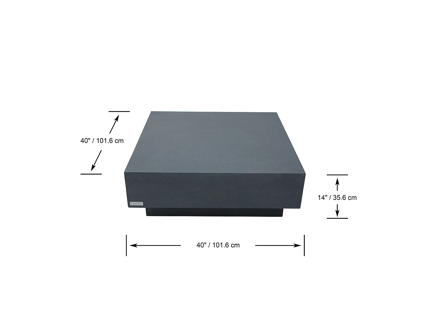 ELEMENTI TEVERE Table basse 102x102x36