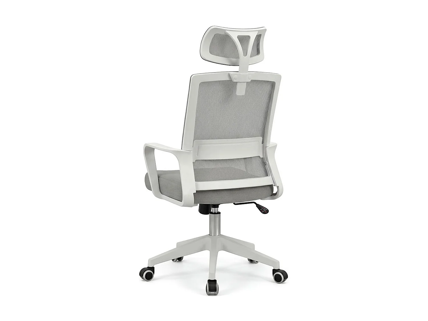 Silla de oficina ergonómica en blanco y gris 111-121x51 cm Dafne Tex Blanco - Gris