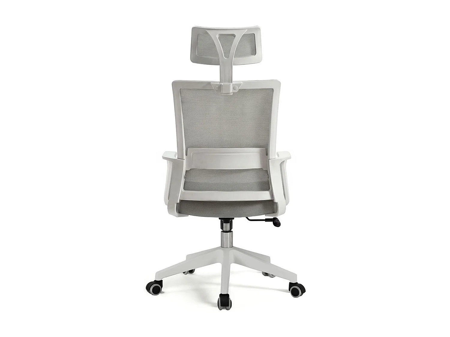 Silla de oficina ergonómica en blanco y gris 111-121x51 cm Dafne Tex Blanco - Gris