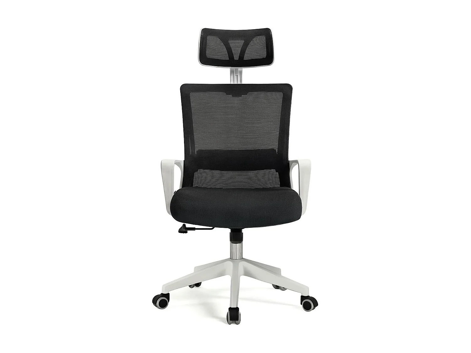 Silla de oficina ergonómica en blanco y negro 111-121x51 cm Dafne Tex Blanco - Negro