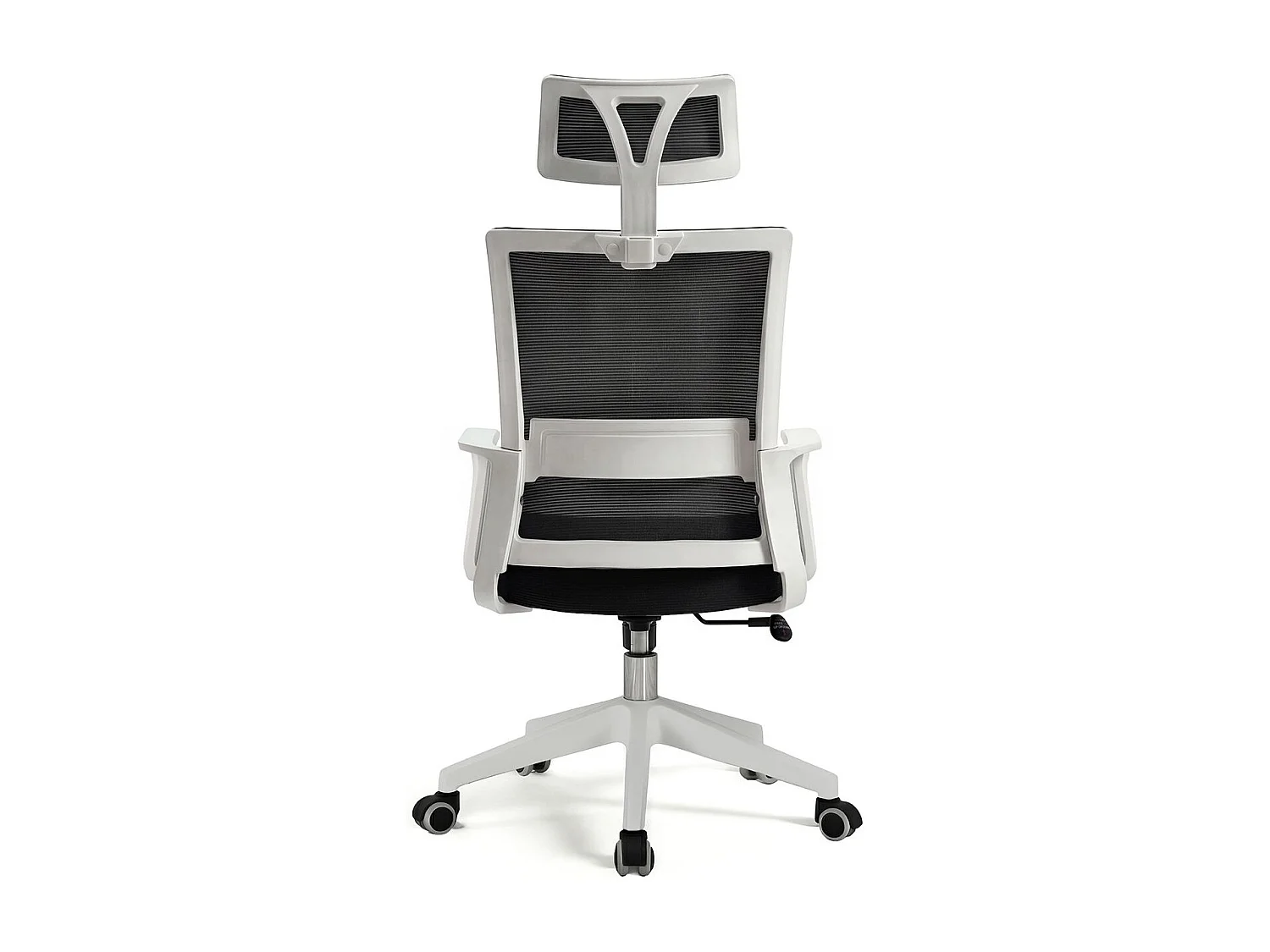 Silla de oficina ergonómica en blanco y negro 111-121x51 cm Dafne Tex Blanco - Negro