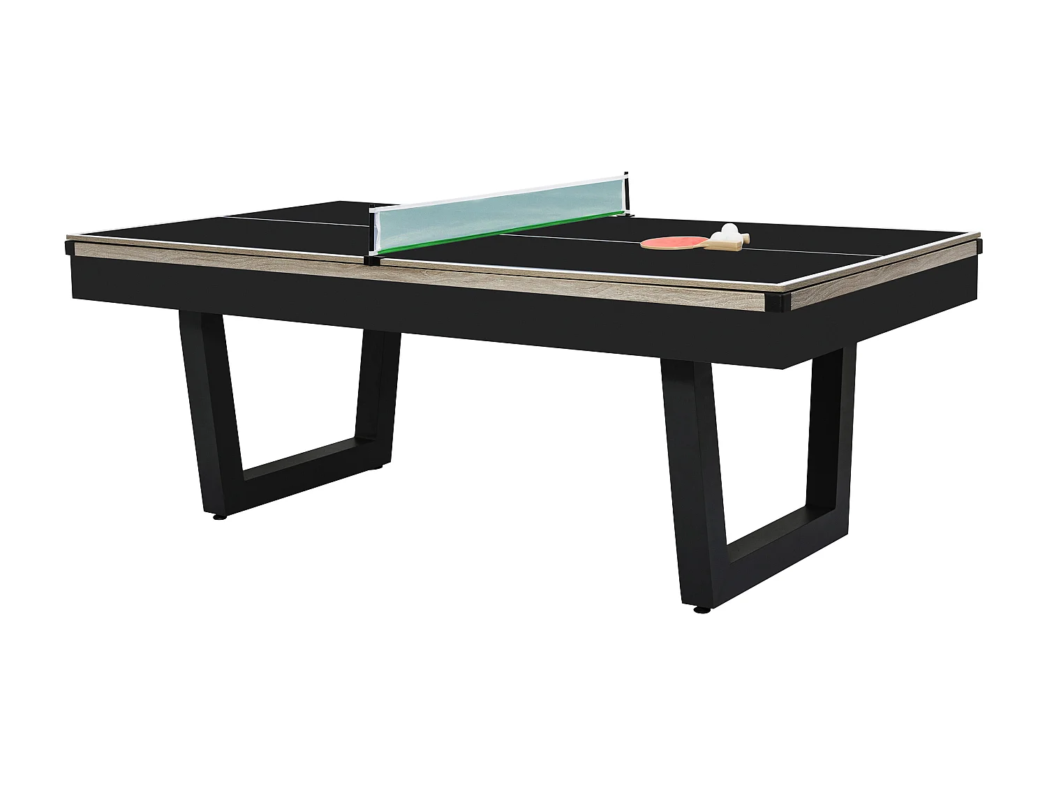 Table transformable - Billard & Ping-pong - Coloris noir - L213,4 x P111,8 x H78,5 cm - MELIAN