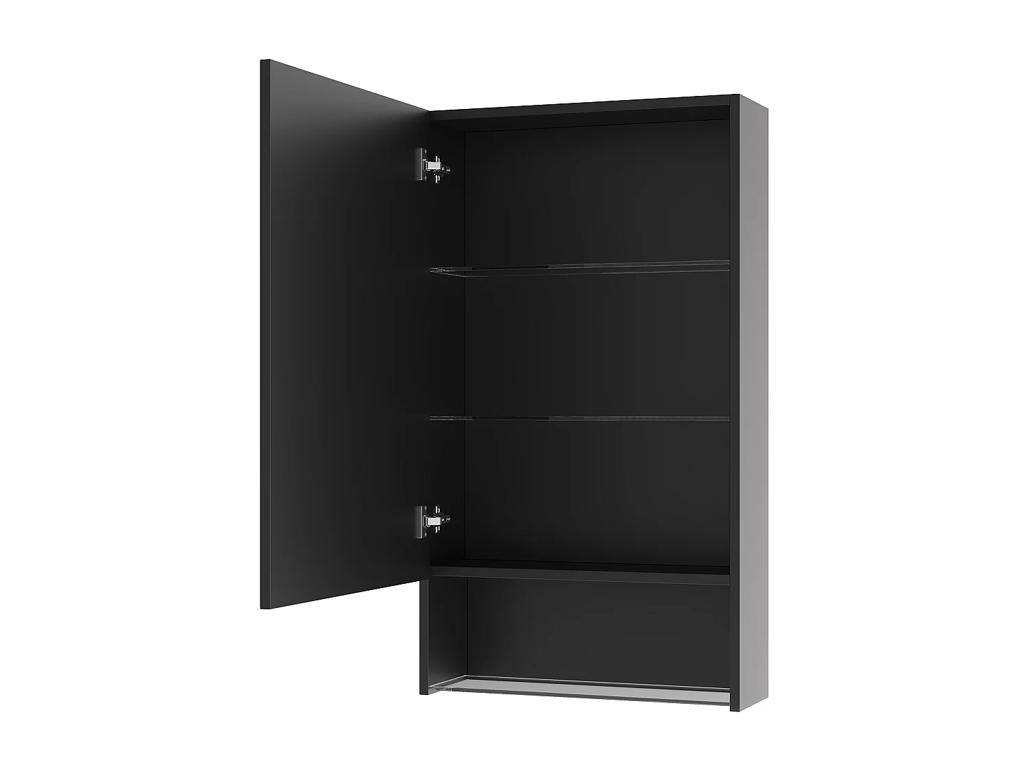 Miroir de Salle de Bain avec LED, Armoire de Toilette Miroir avec 3 étagère Réglables, 50x88x16 cm, Blanc