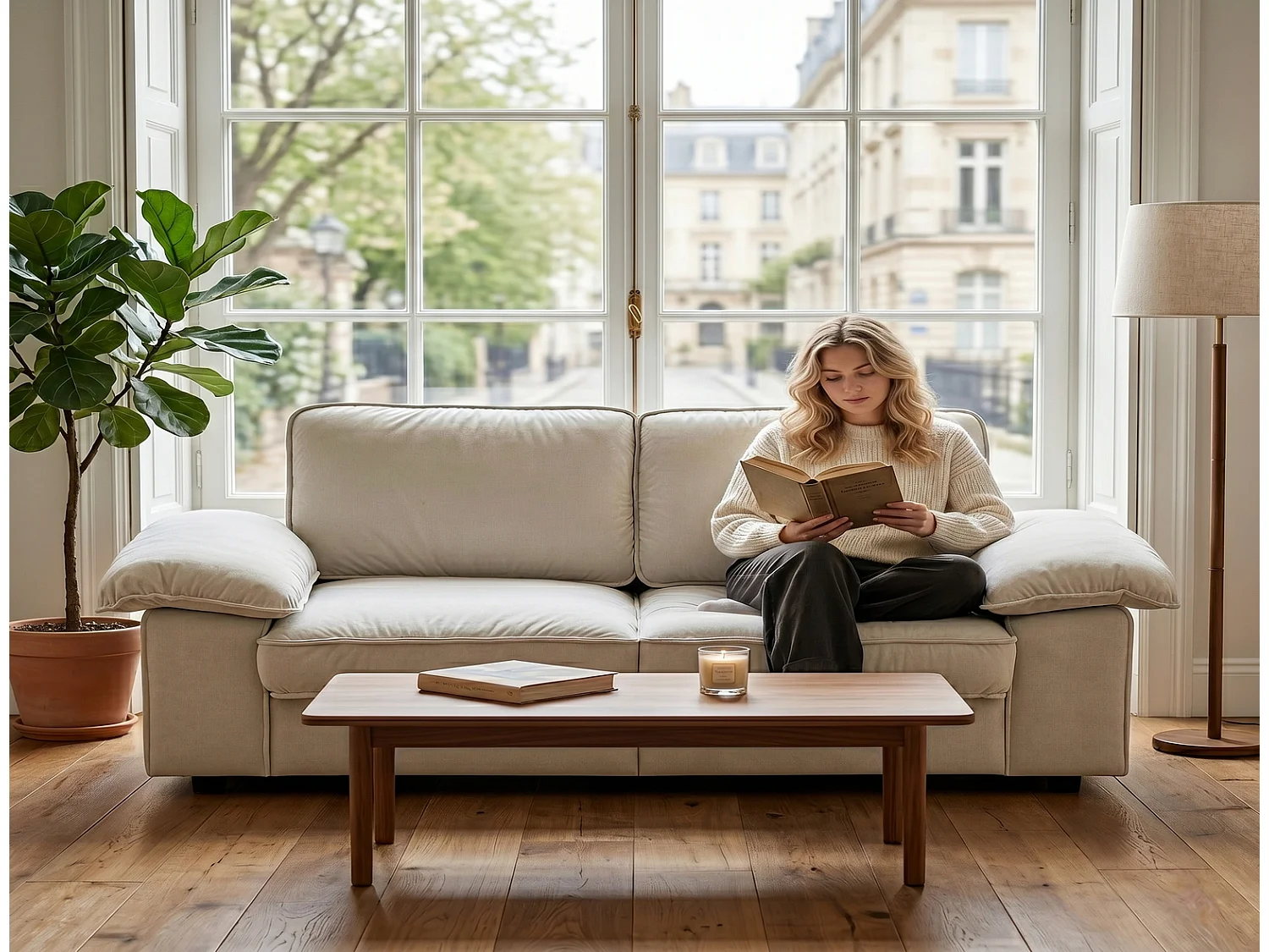 Modernes Sofa mit Stauraum Taschenfederkern Couch Platzsparendes Plüschsofa für Wohnzimmer 200x80x85 cm