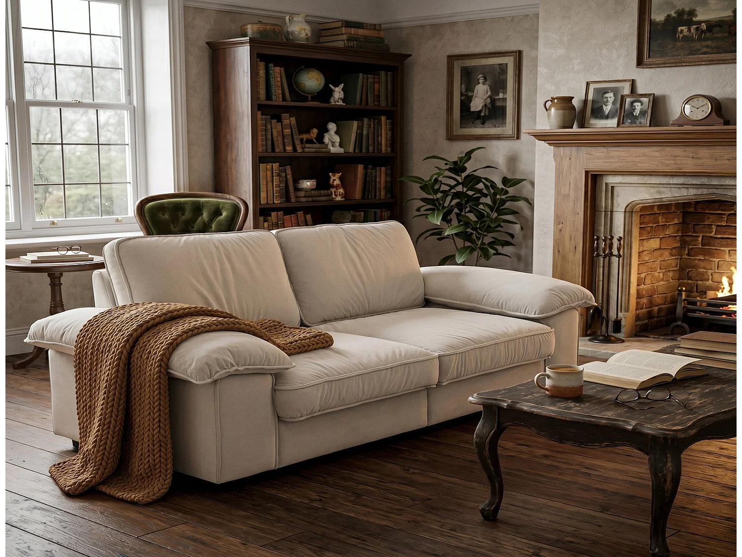 Modernes Sofa mit Stauraum Taschenfederkern Couch Platzsparendes Plüschsofa für Wohnzimmer 200x80x85 cm