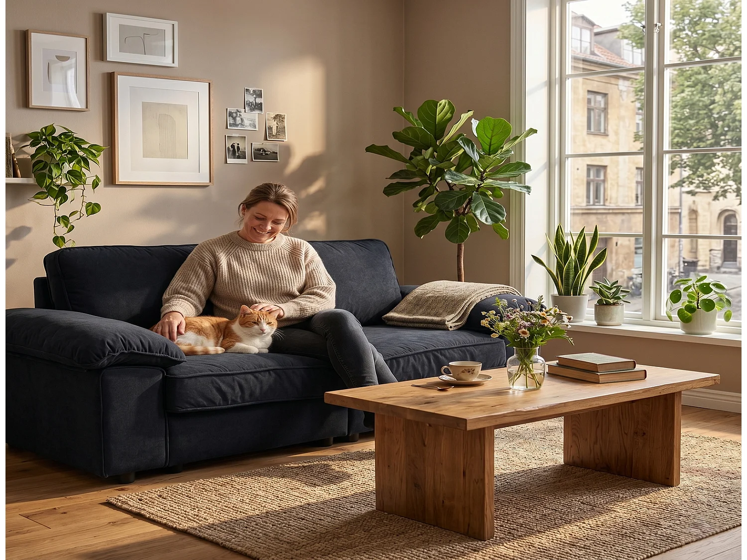 2-Sitzer Sofa mit Stauraum Taschenfederkern Couch Plüschsofa Holzrahmen 150x80x85cm