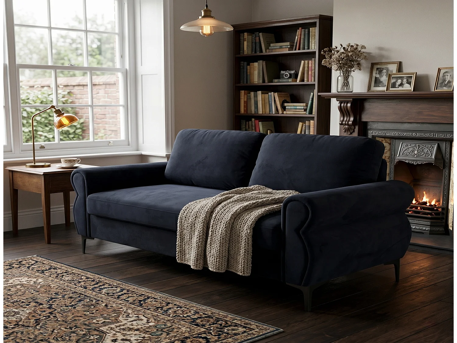 Kompaktes 2-Sitzer Sofa Stoffsofa für Apartments 173,5x81x92 cm Kleine Couch mit Taschenfederkern