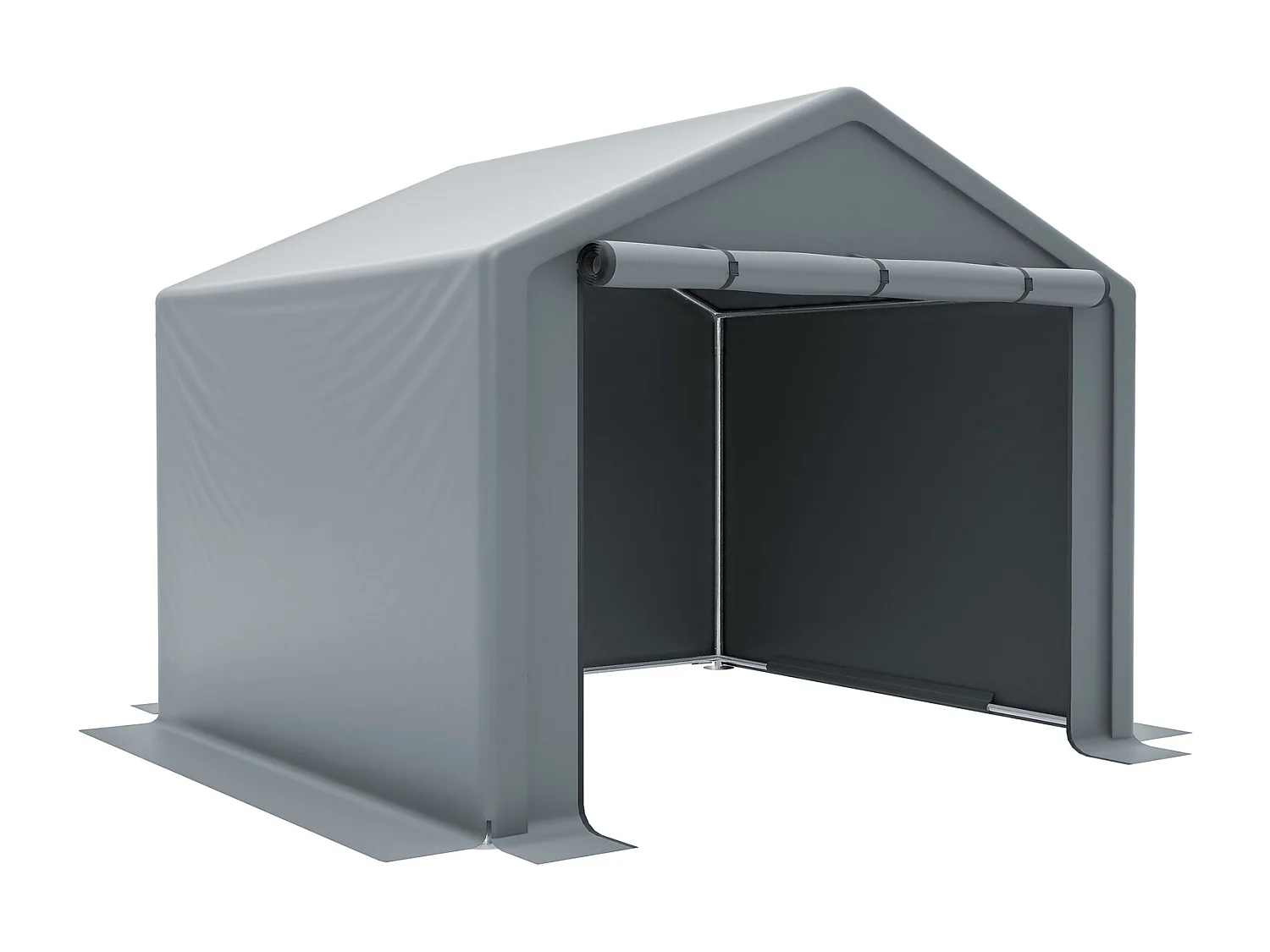 Geräteschuppen Fahrradgarage Garagenzelt 190x170x200cm Lagerzelt Dunkelgrau Wetterfest Werkzeugzelt aus PE Plane