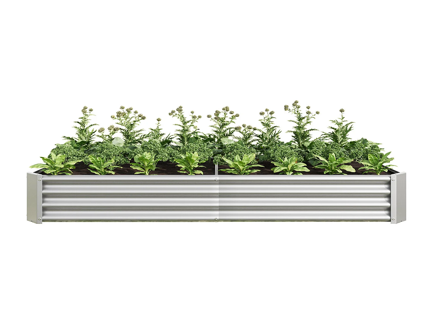 Hochbeet Metall Garten, Robustes Stahl Hochbeet Bausatz ohne Boden, Rostschutz, für Gemüse, Kräuter & Blumen Anthr