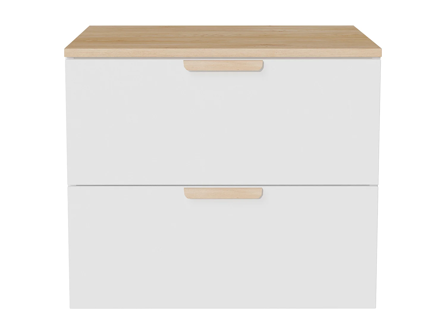 Meuble sous vasque suspendu avec planche – Blanc – L60 cm – AVORELI