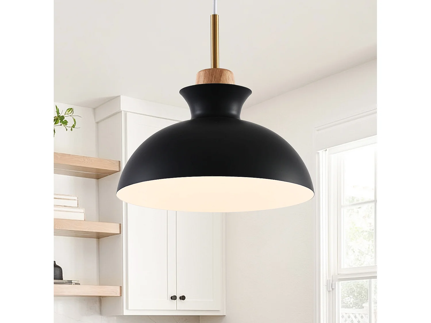Parrot Uncle Guirlande lumineuse moderne en fer noir avec culot E27, sans ampoule