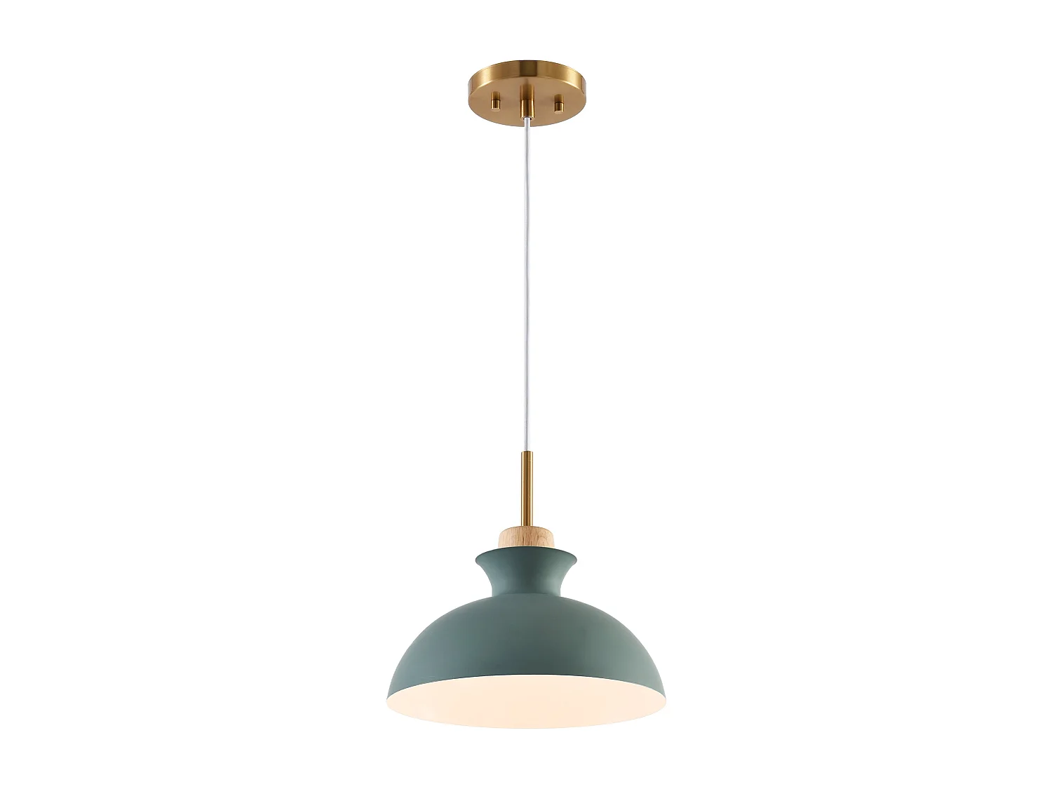 Parrot Uncle Lampadaire de plafond moderne en fer vert, sans ampoule