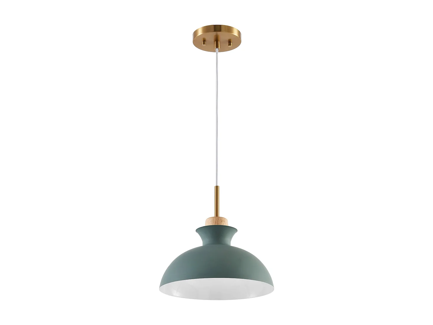 Parrot Uncle Lampadaire de plafond moderne en fer vert, sans ampoule