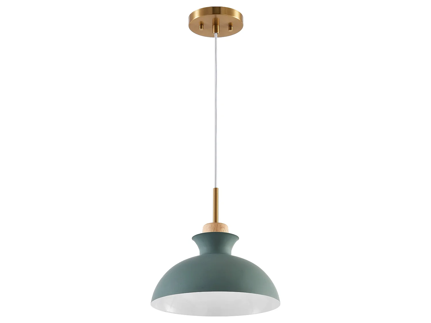 Parrot Uncle Lampadaire de plafond moderne en fer vert, sans ampoule