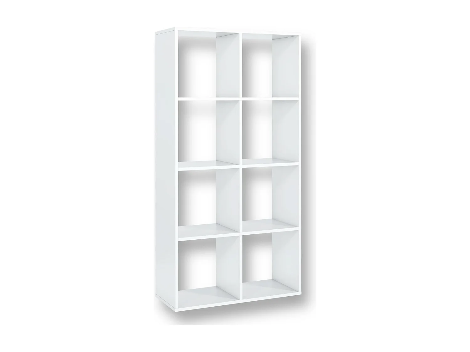 Scaffale a cubo aperto – Libreria stretta con 8 scomparti, scaffale moderno per soggiorno e ufficio, adatto anche come divisorio per ambienti 72x30x142 cm