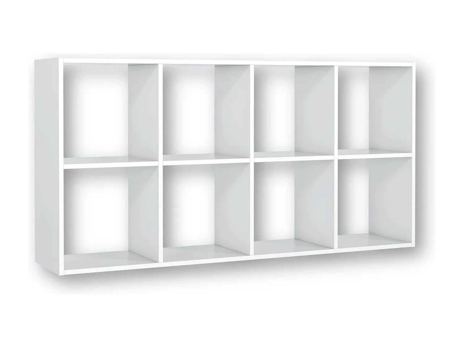 Scaffale a cubo aperto – Libreria stretta con 8 scomparti, scaffale moderno per soggiorno e ufficio, adatto anche come divisorio per ambienti 72x30x142 cm