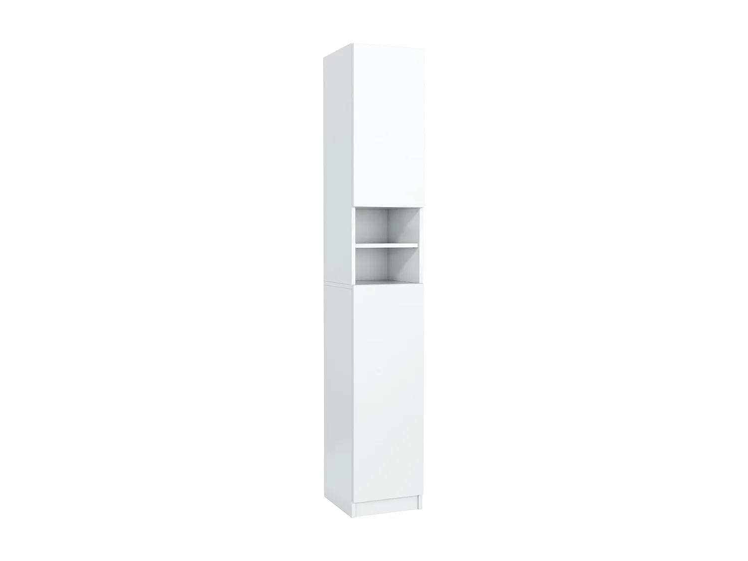 Colonna da bagno bianca da 180 cm – Mobile contenitore verticale con 2 ante, armadio moderno salvaspazio 30x31x180 cm
