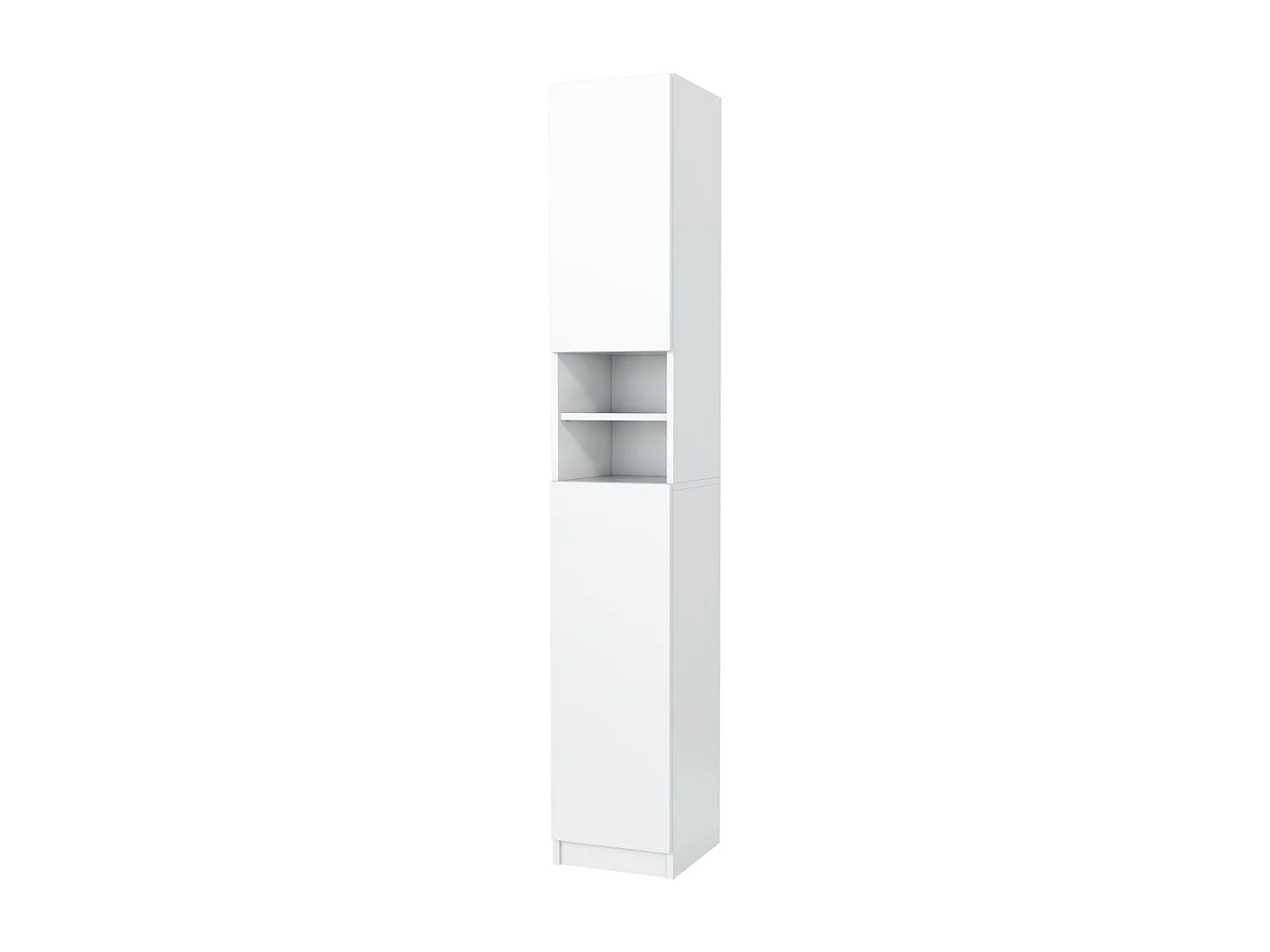 Colonna da bagno bianca da 180 cm – Mobile contenitore verticale con 2 ante, armadio moderno salvaspazio 30x31x180 cm