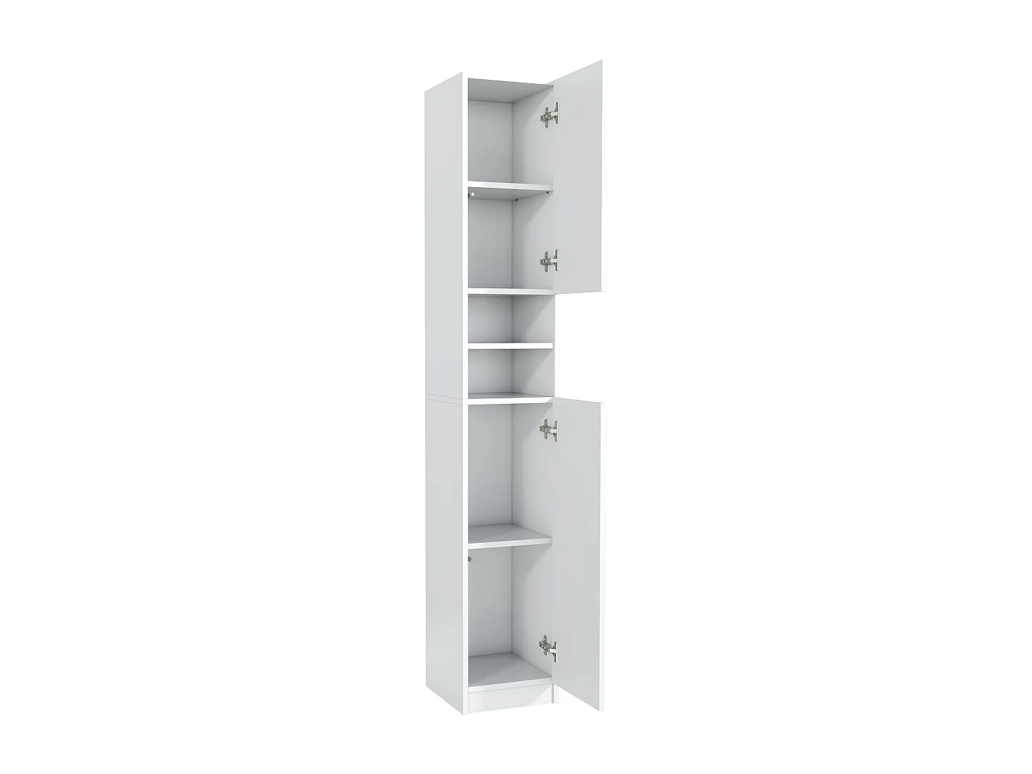Colonna da bagno bianca da 180 cm – Mobile contenitore verticale con 2 ante, armadio moderno salvaspazio 30x31x180 cm