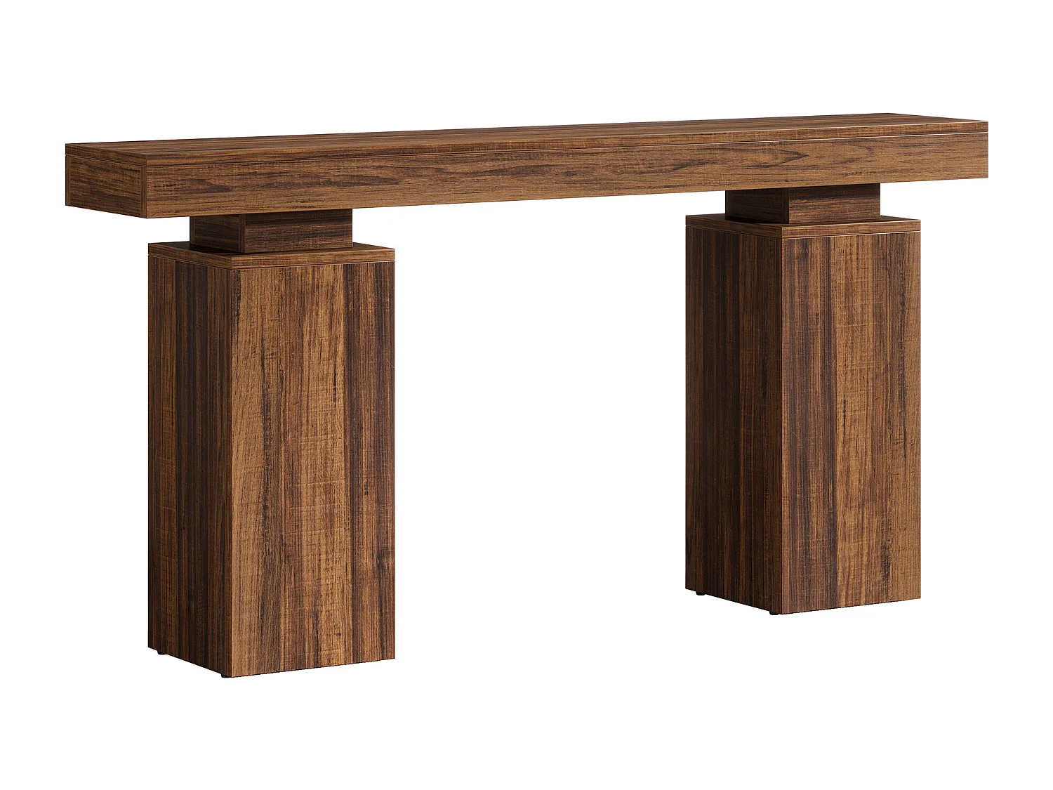 Console d'entrée de 160 cm pour salon, table d'appoint moderne à placer derrière un canapé.