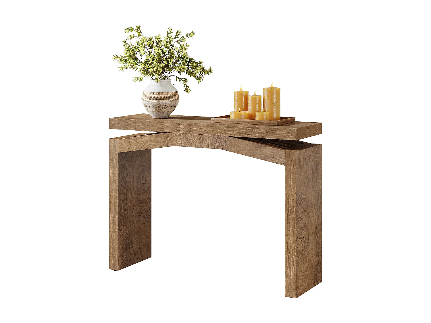 Console de 100 cm pour entrée, console de style campagnard à placer derrière un canapé, petite table d'entrée