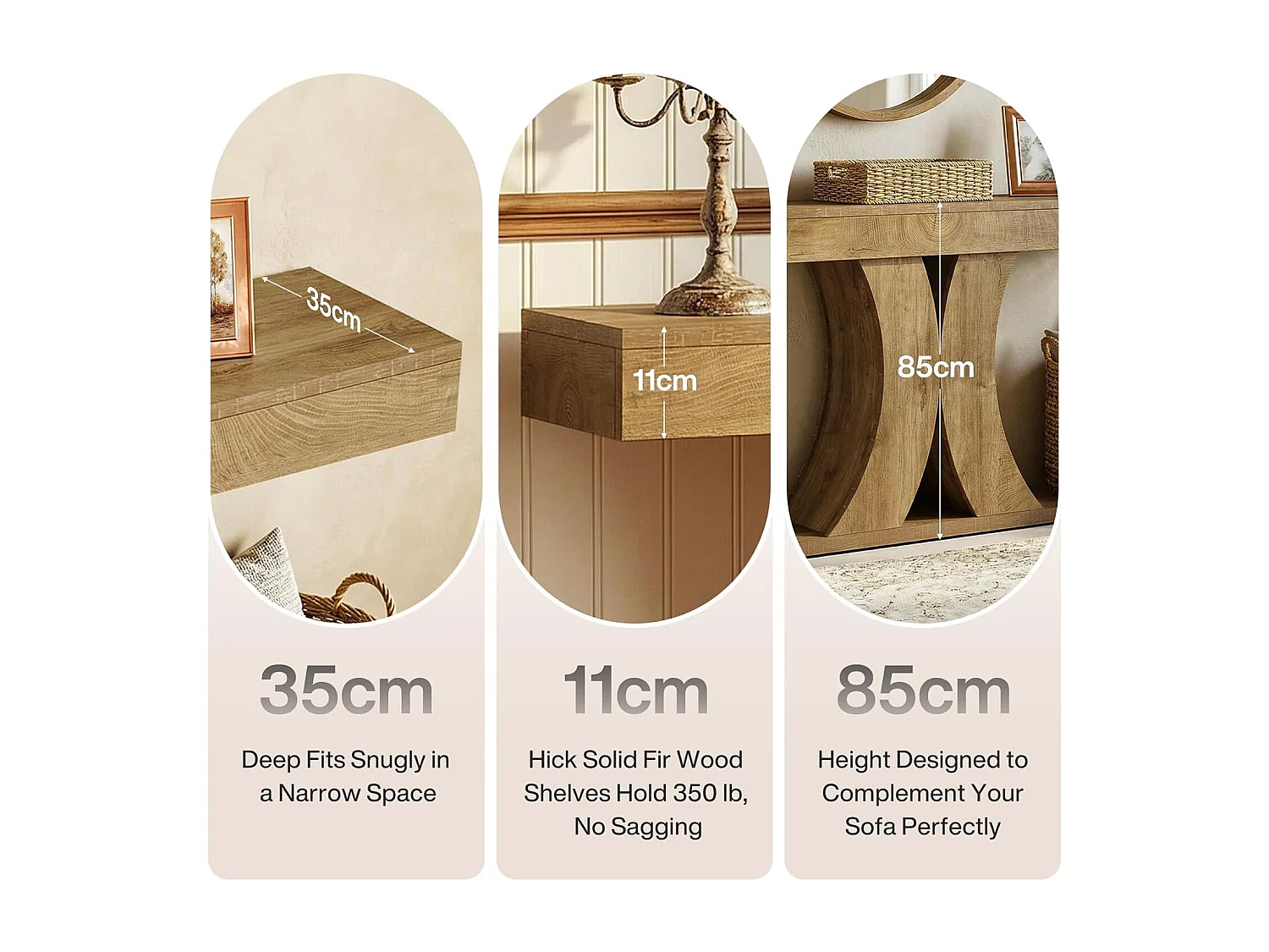 150 cm hohe Farmhaus-Konsolentafel, schmale Holzsofa-Eingangstafel hinter der Couch