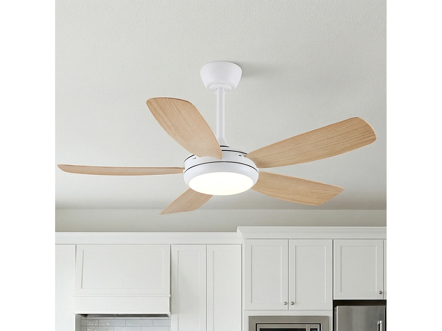 Parrot Uncle Ventilateur 107 cm avec surfaces blanches encadrées par des LED