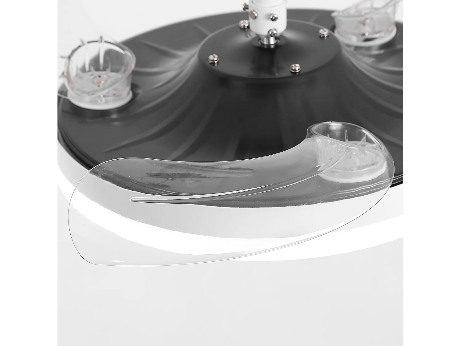 Parrot Uncle Ventilateur-lampe de plafond, design compact, style moderne blanc, 91 cm, combinant éclairage et circulation d'air