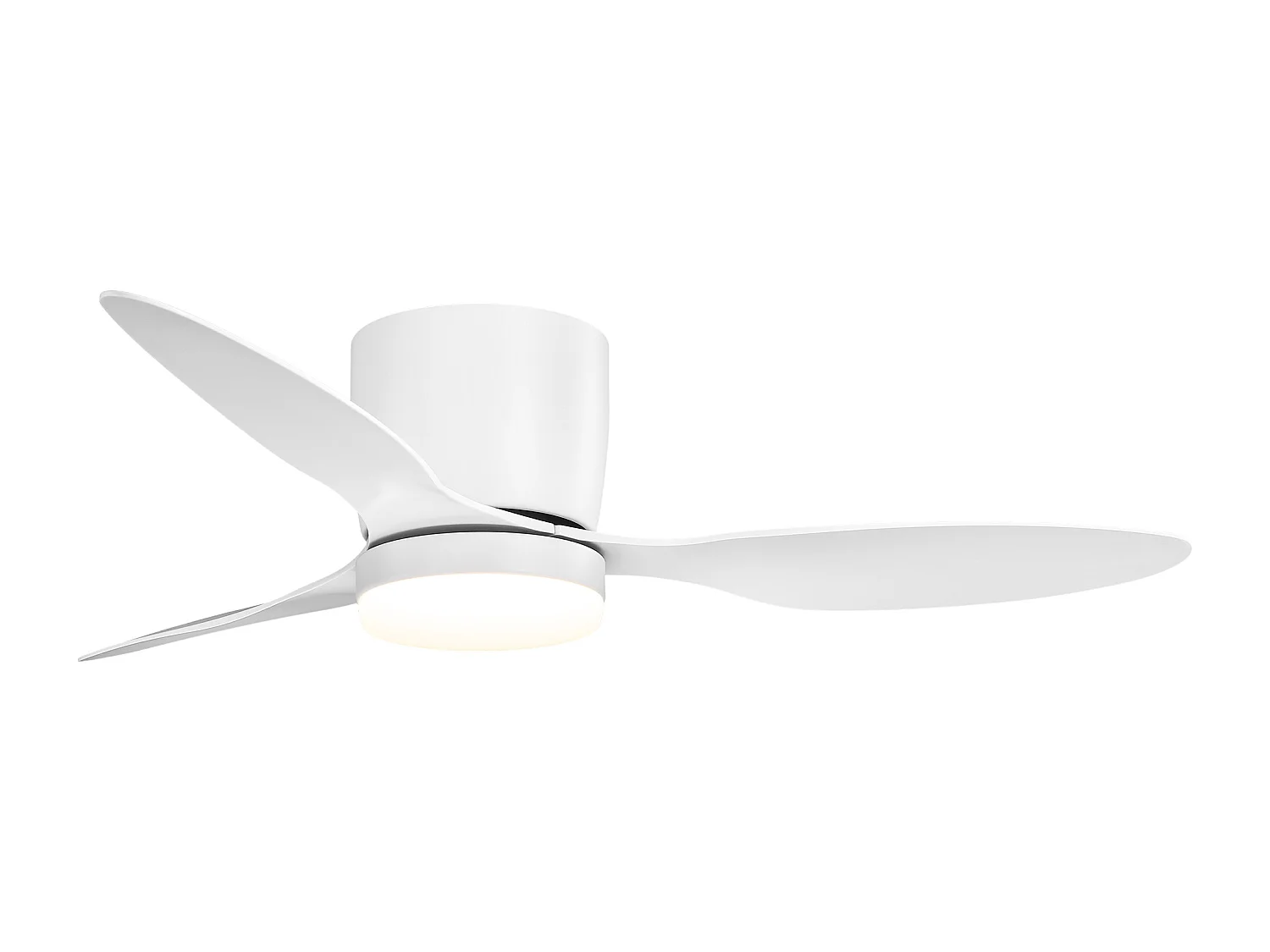 Parrot Uncle Deckenventilator mit LED-Licht, 107 cm, DC-Motor, 6 Geschwindigkeiten, flach an der Decke, leise, inkl. Fernbedienung, mattweiß