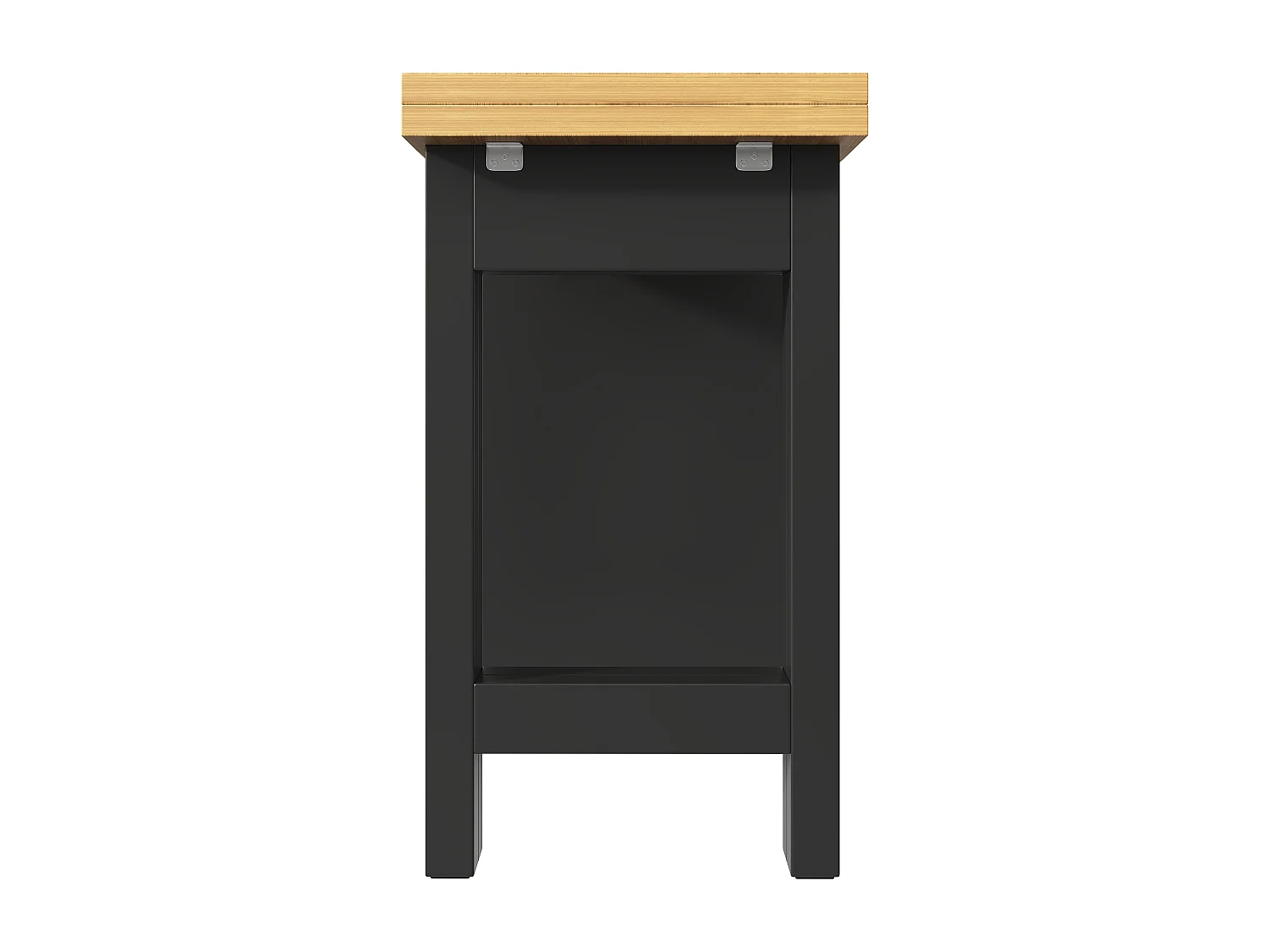 Ausziehbarer Bartisch 120-200 cm, modularer Esstisch mit Schublade und Türfach für Snacks - schwarz