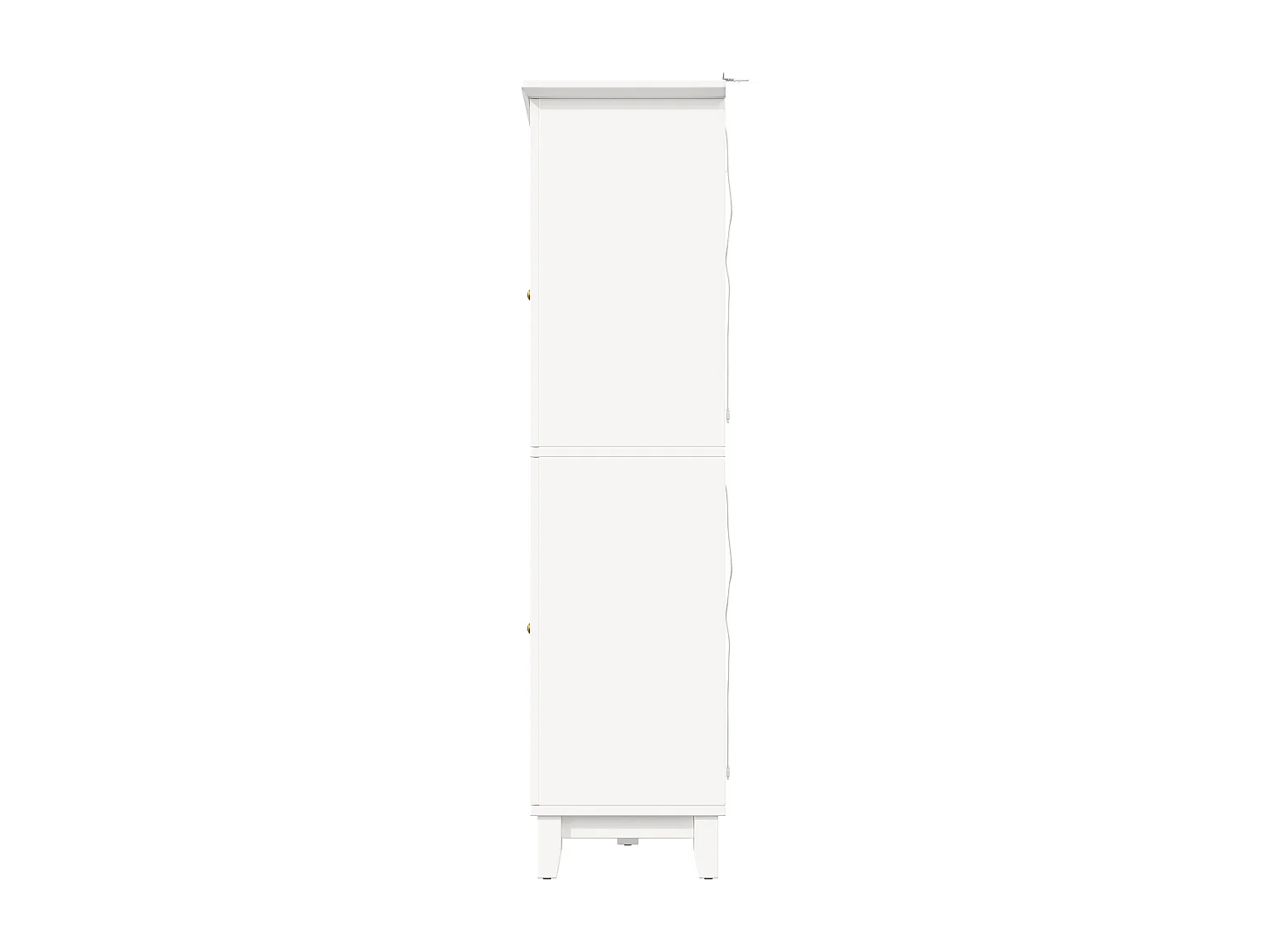 Buffet de Cuisine 120x180cm, Armoire à Vin avec LED, Porte-Verres, Casier à Bouteilles et 3 Tiroirs - Blanc