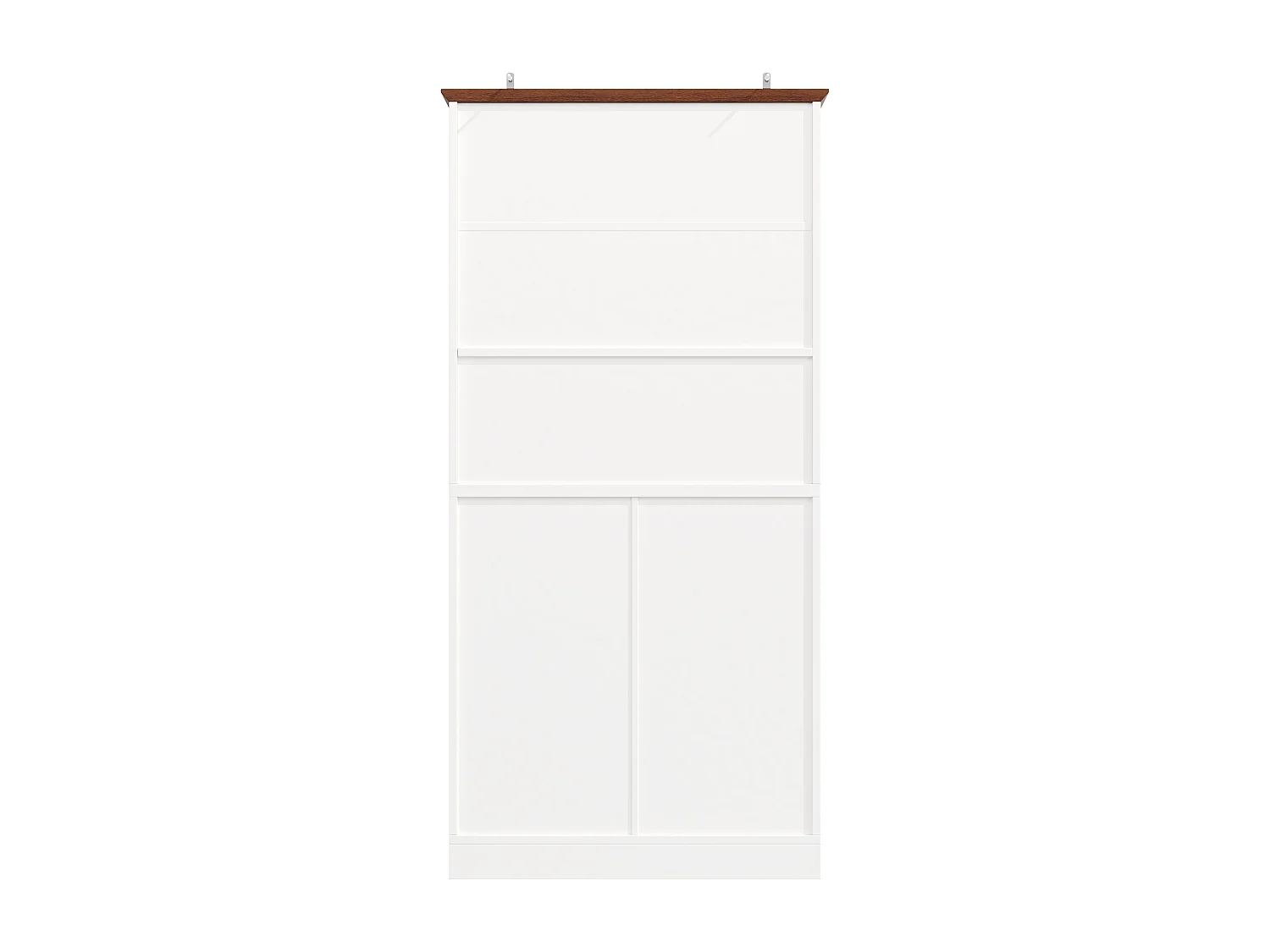 Credenza da cucina 180cm, armadio con 4 cassetti, ripiani regolabili e spazio laterale per snack - bianco