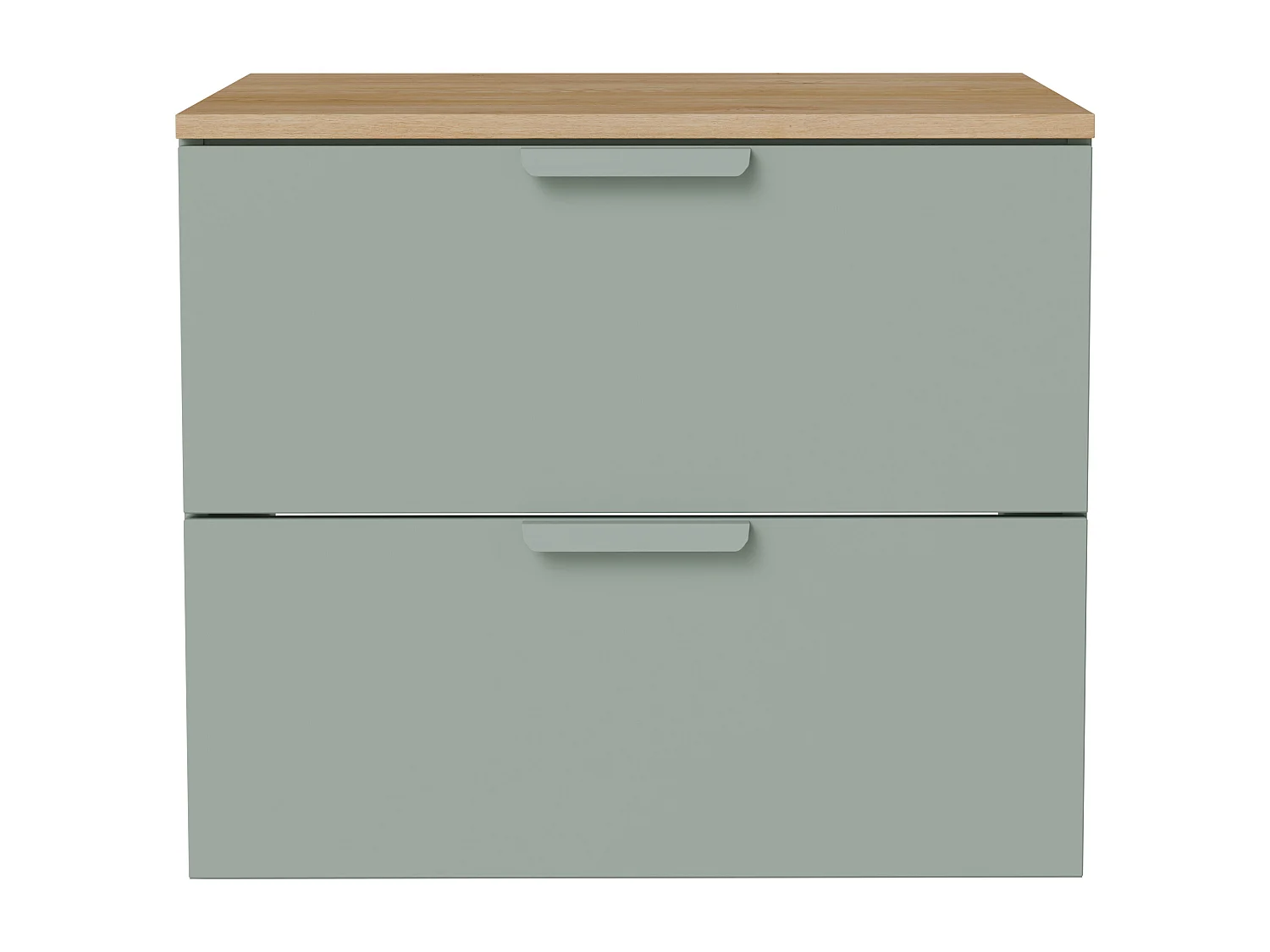 Meuble sous vasque suspendu avec planche – Vert sauge – L60 cm – AVORELI