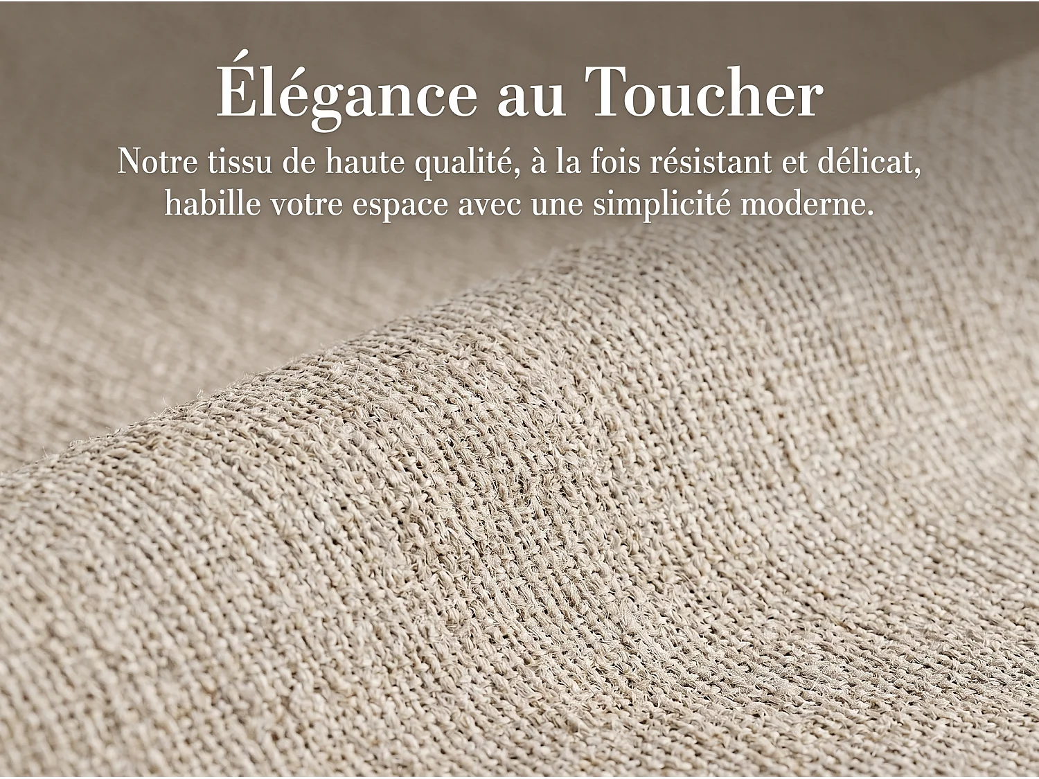 Lit coffre 90 x 200 cm - Tissu lin beige - Rangement hydraulique et tête de lit réglable