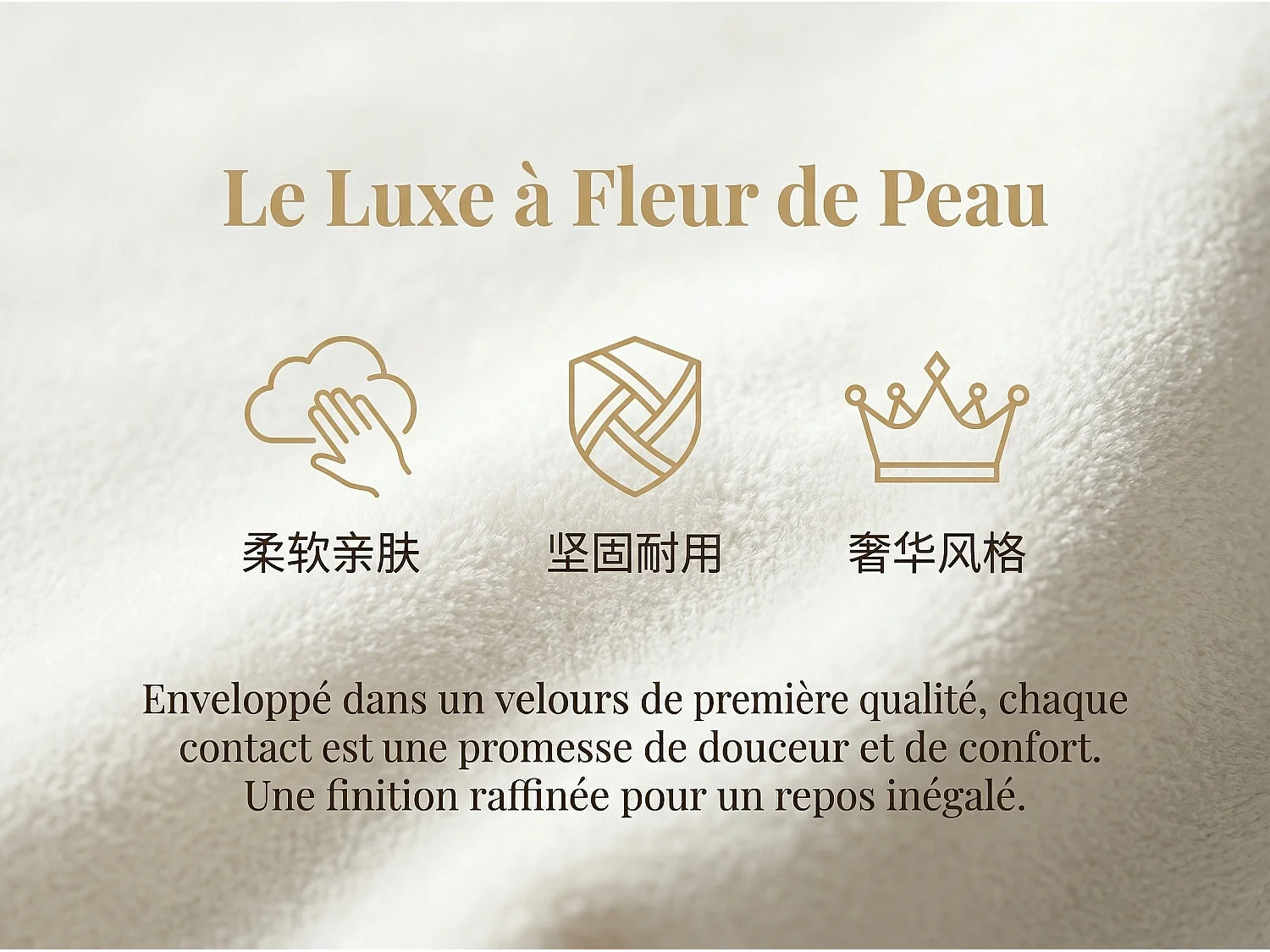 Lit coffre 140x190 cm avec tête de lit capitonnée - Velours - Finition dorée - Sommier à lattes et espace de rangement hydraulique