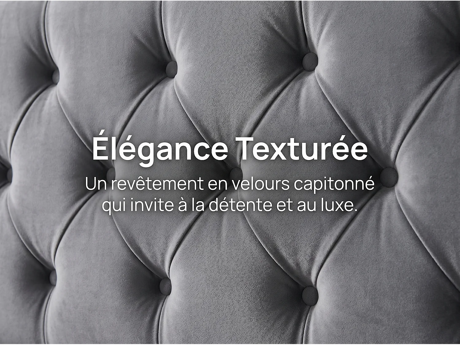 Lit avec 4 tiroirs - 140x190cm - avec LED, USB et tête de lit rangement - Gris
