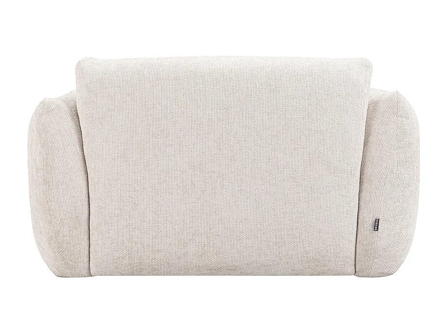 Bocca - Fauteuil en tissu à dossier capitonné - Écru