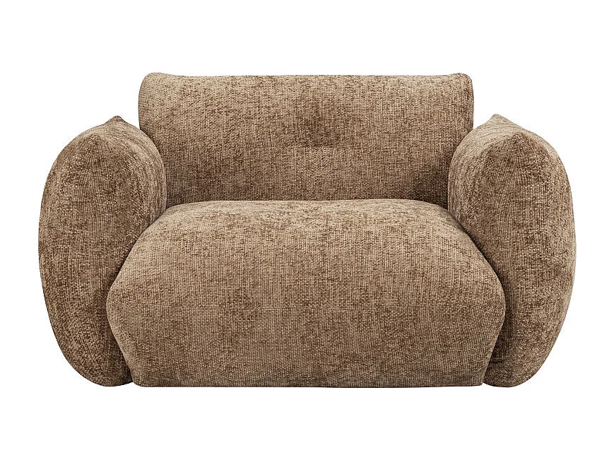 Bocca - Fauteuil en tissu à dossier capitonné - Bronze