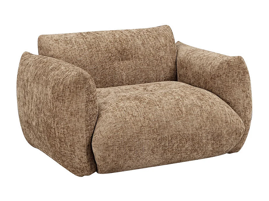Bocca - Fauteuil en tissu à dossier capitonné - Bronze