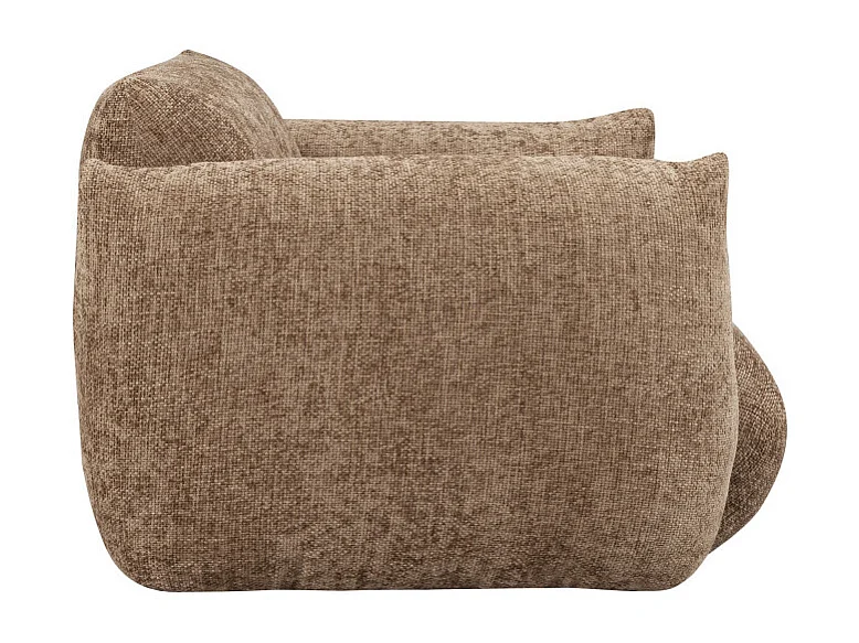 Bocca - Fauteuil en tissu à dossier capitonné - Bronze