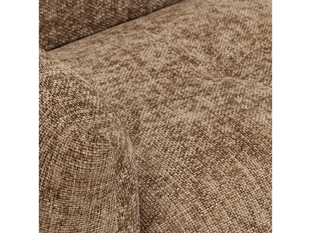 Bocca - Fauteuil en tissu à dossier capitonné - Bronze
