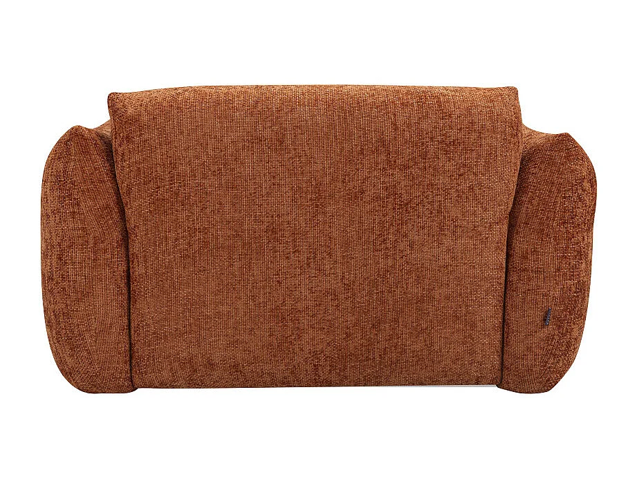 Bocca - Fauteuil en tissu à dossier capitonné - Rouille