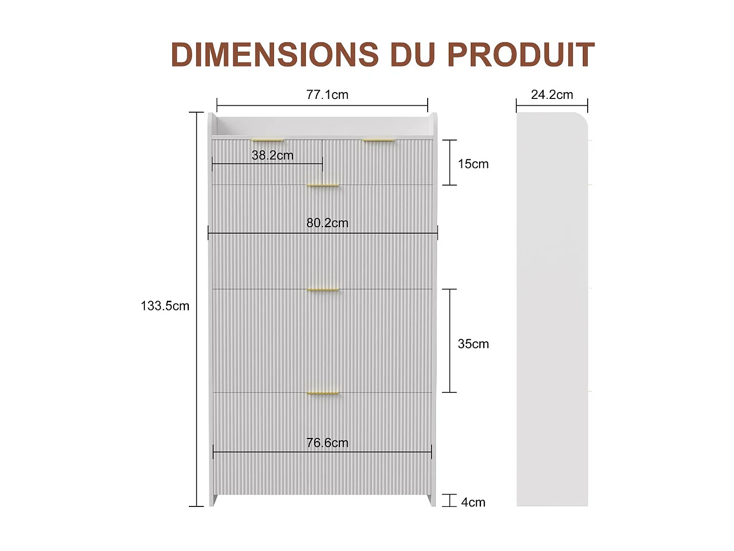 Meuble à chaussures avec 3 abattants et étagère, rangement d’entrée blanc, armoire à chaussures gain de place