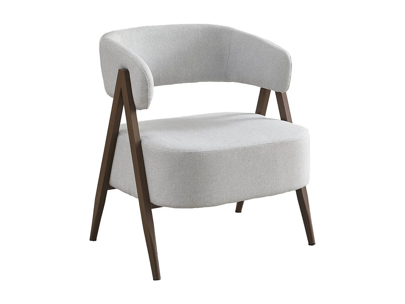 Fauteuil avec structure imitation bois "Astra" - Gris clair