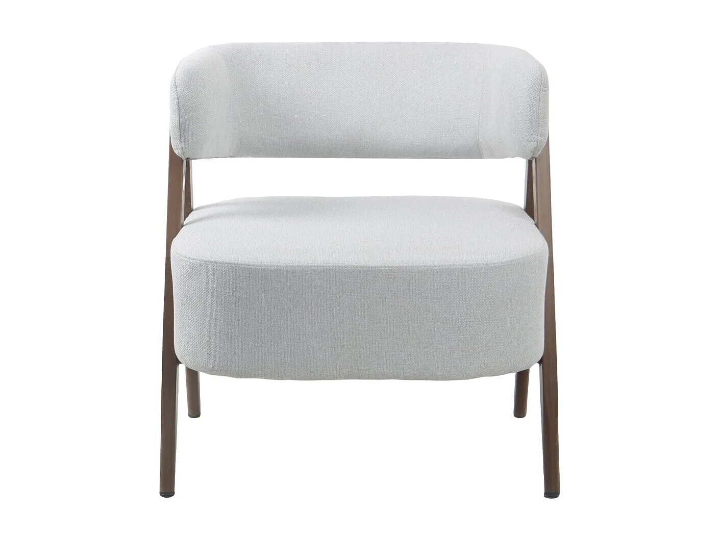 Fauteuil avec structure imitation bois "Astra" - Gris clair