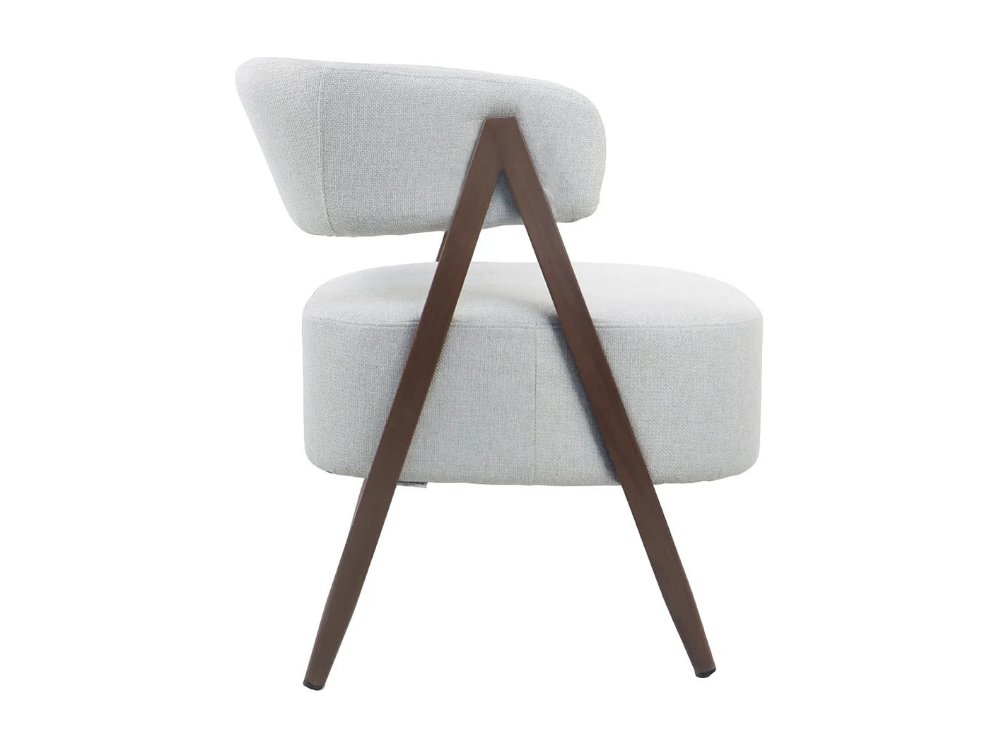 Fauteuil avec structure imitation bois "Astra" - Gris clair
